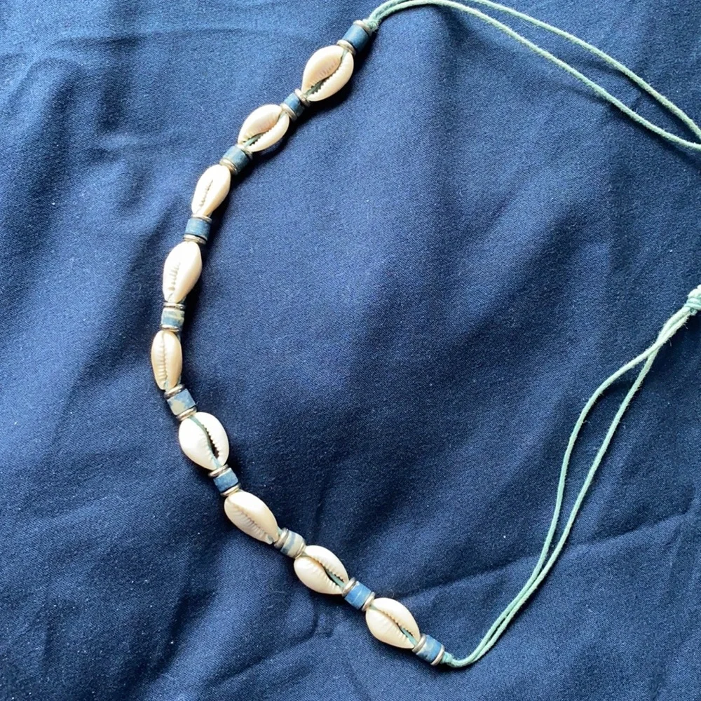 Shell and bead necklace